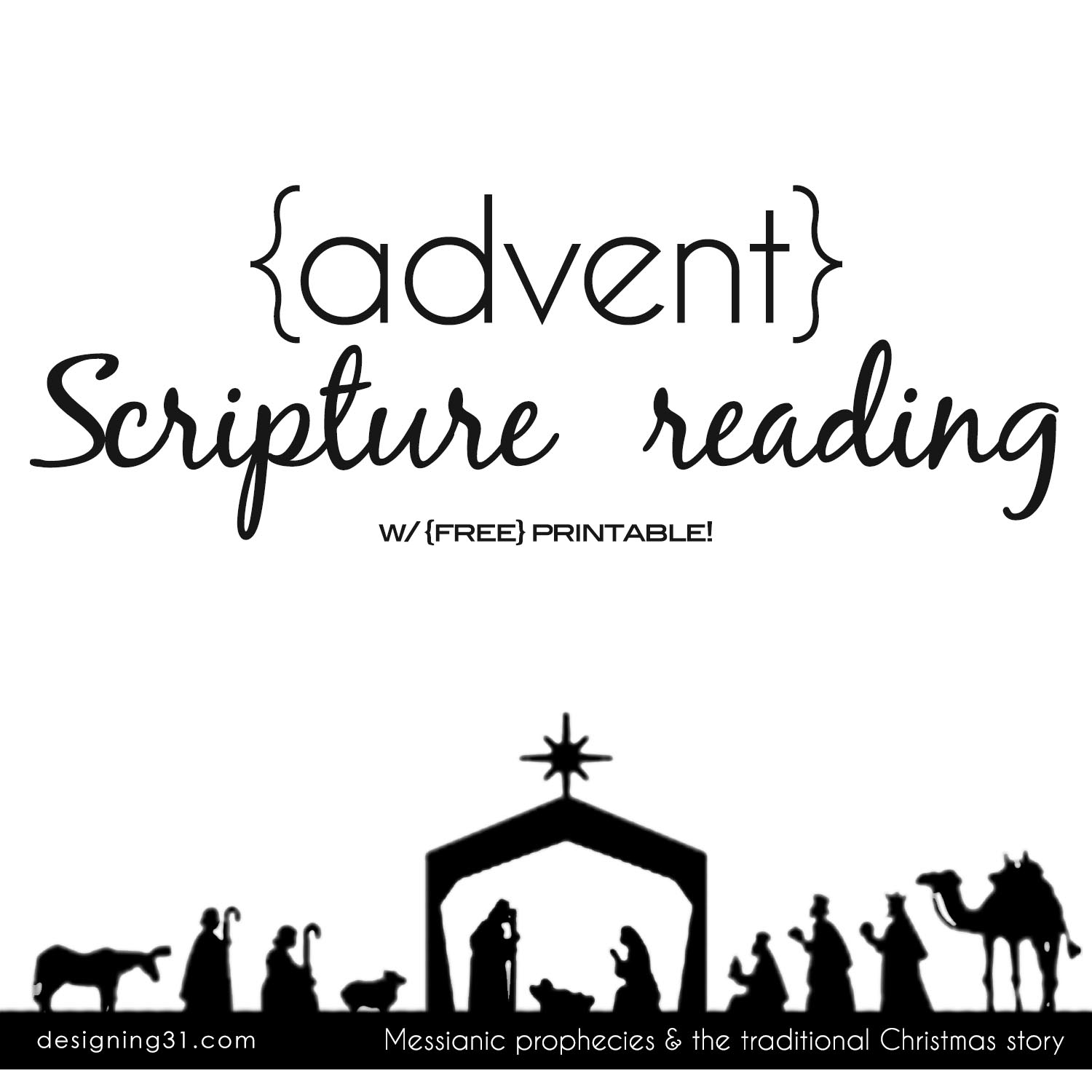 ADVENT Scripture Reading {free printable} | Designing 31