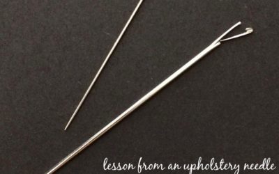 lesson from an upholstery needle